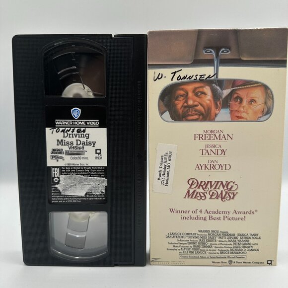 Driving Miss Daisy VHS 1989 Warner Home Video Drama Morgan Freeman Jessica Tandy - Picture 3 of 3